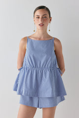 Indi Top Blue Stripe