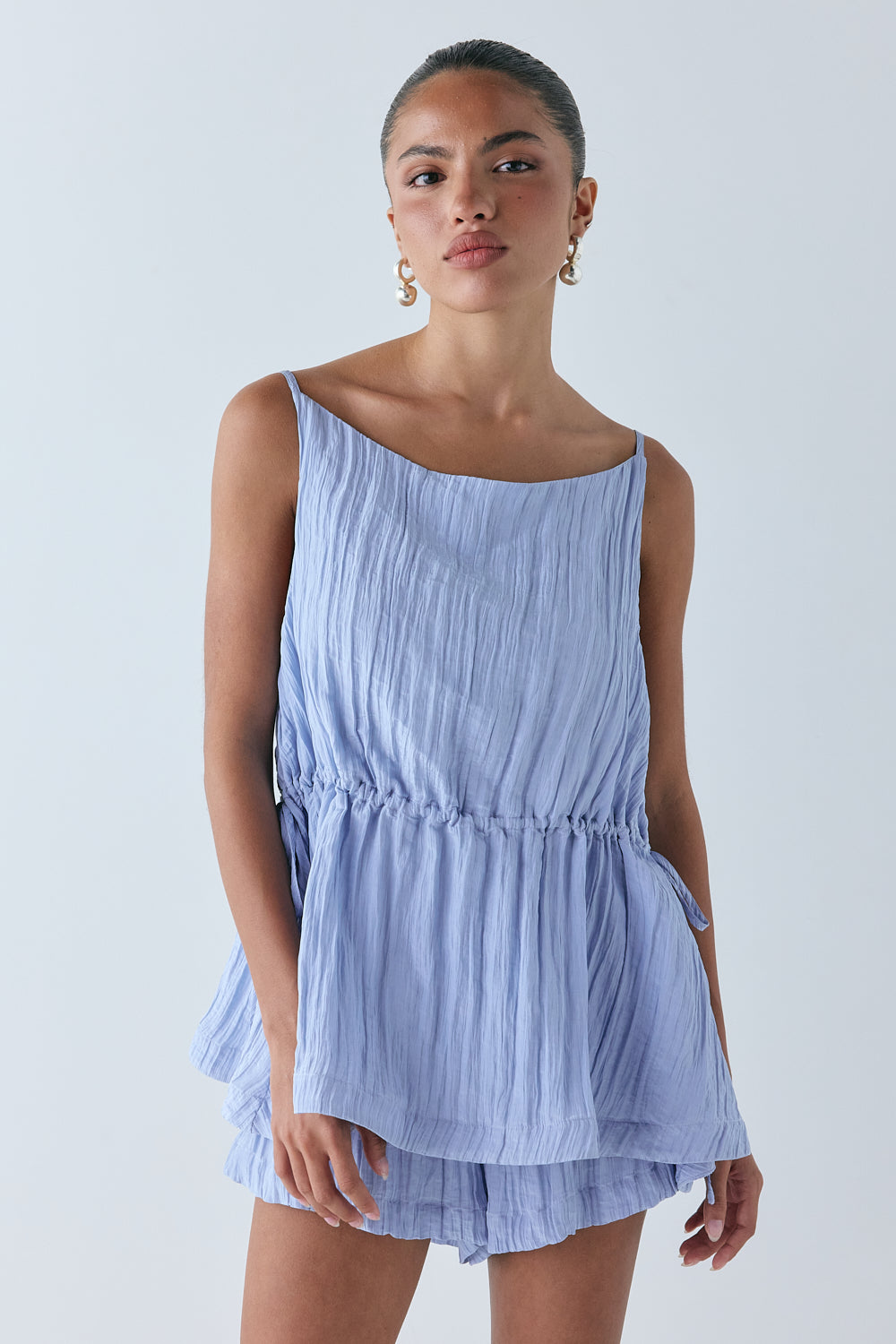 Indi Top Crinkle Blue