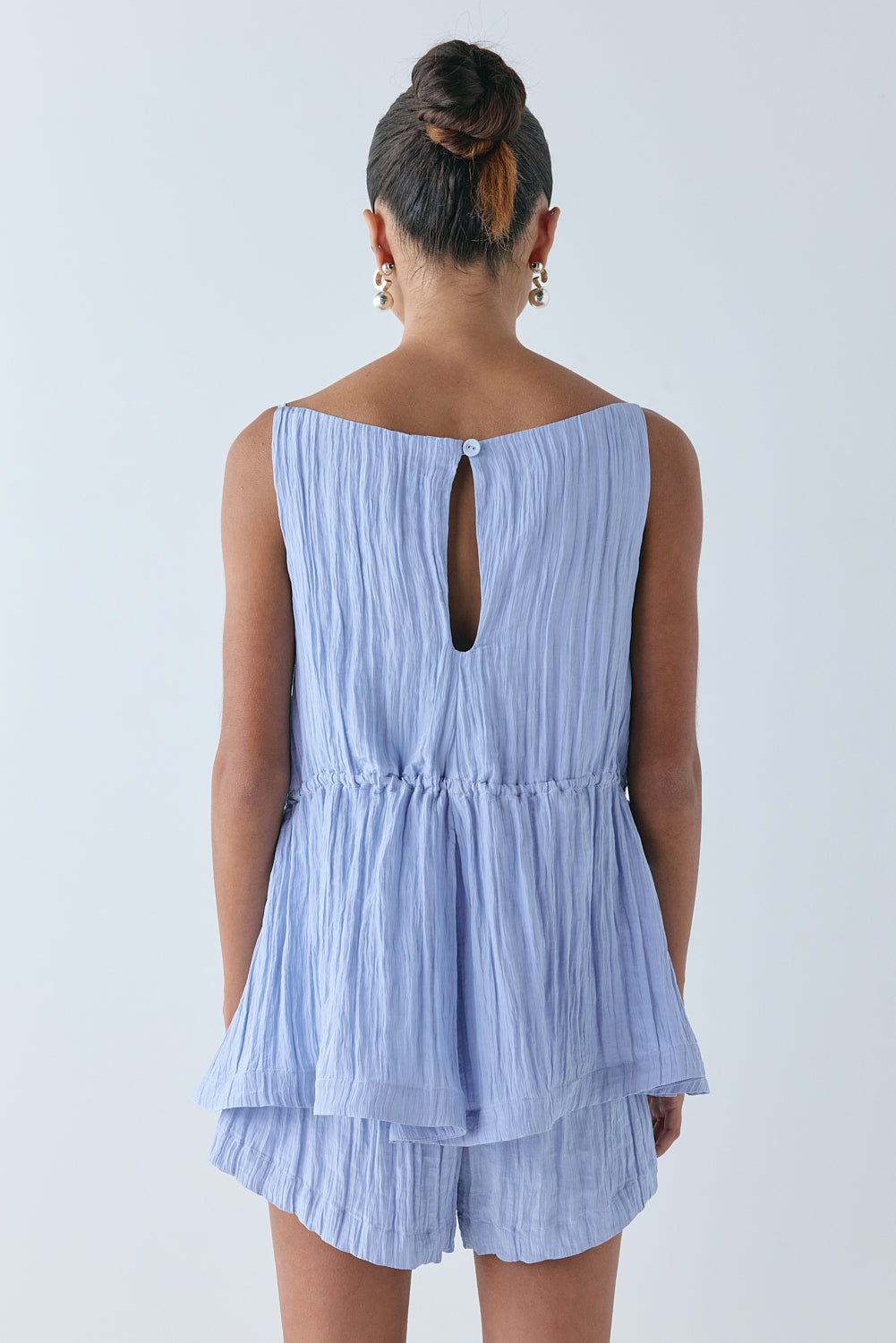 Indi Top Crinkle Blue