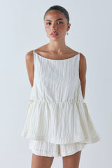 Indi Top Crinkle Cream