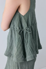 Indi Top Crinkle Khaki