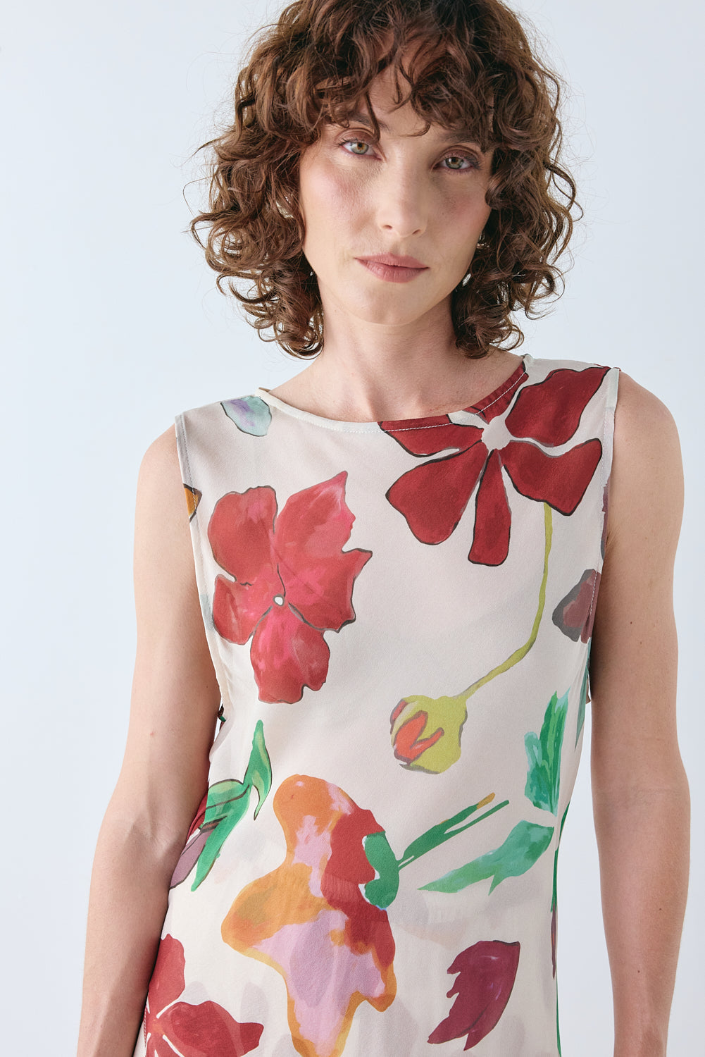 Carolina Sheer Top Poppy