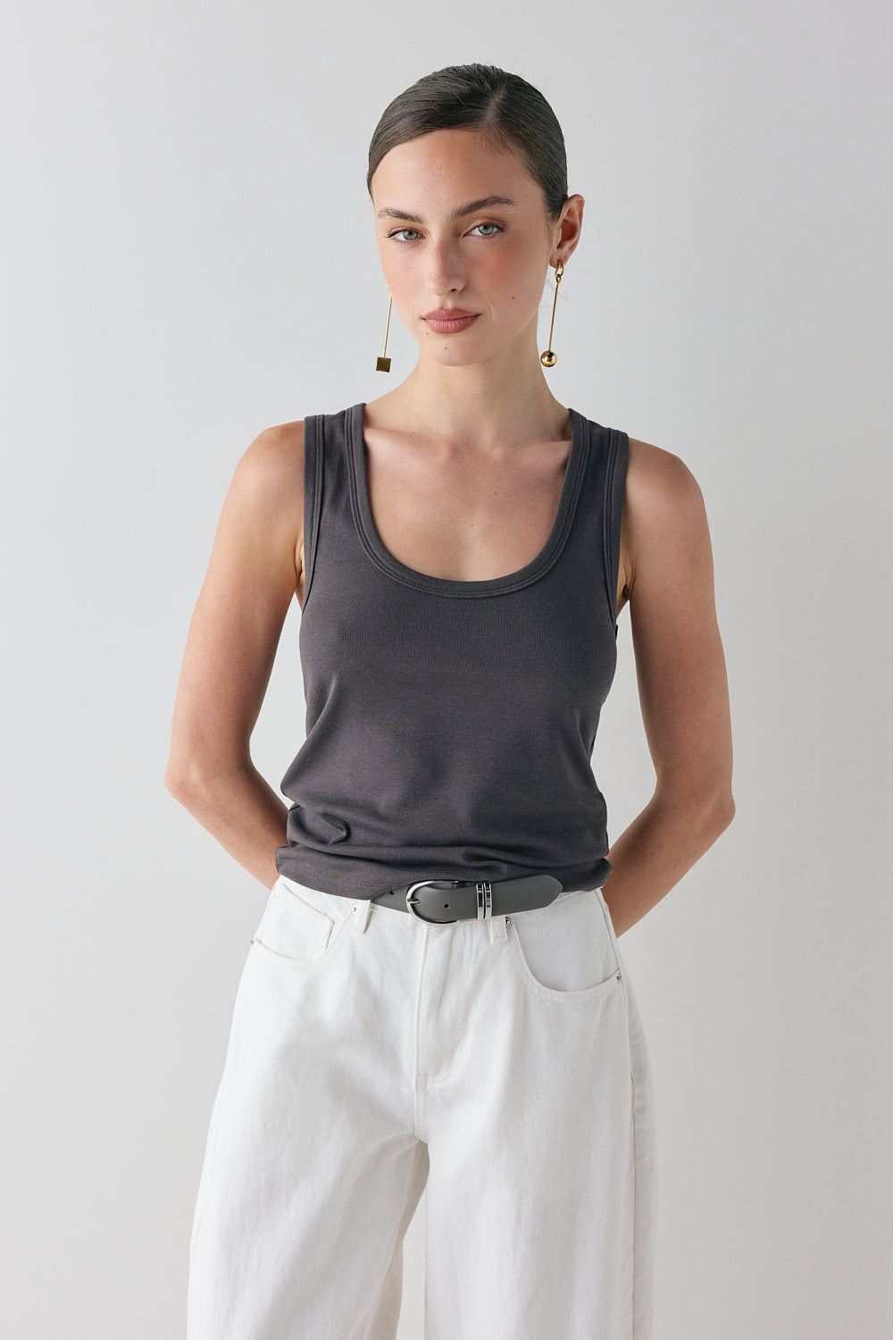 Cora Tank Charcoal