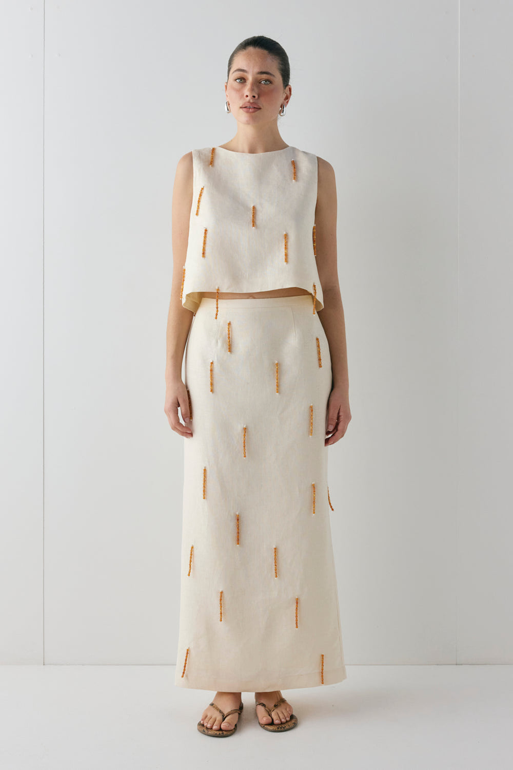 Siena Linen Top Cream