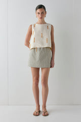 Siena Linen Top Cream