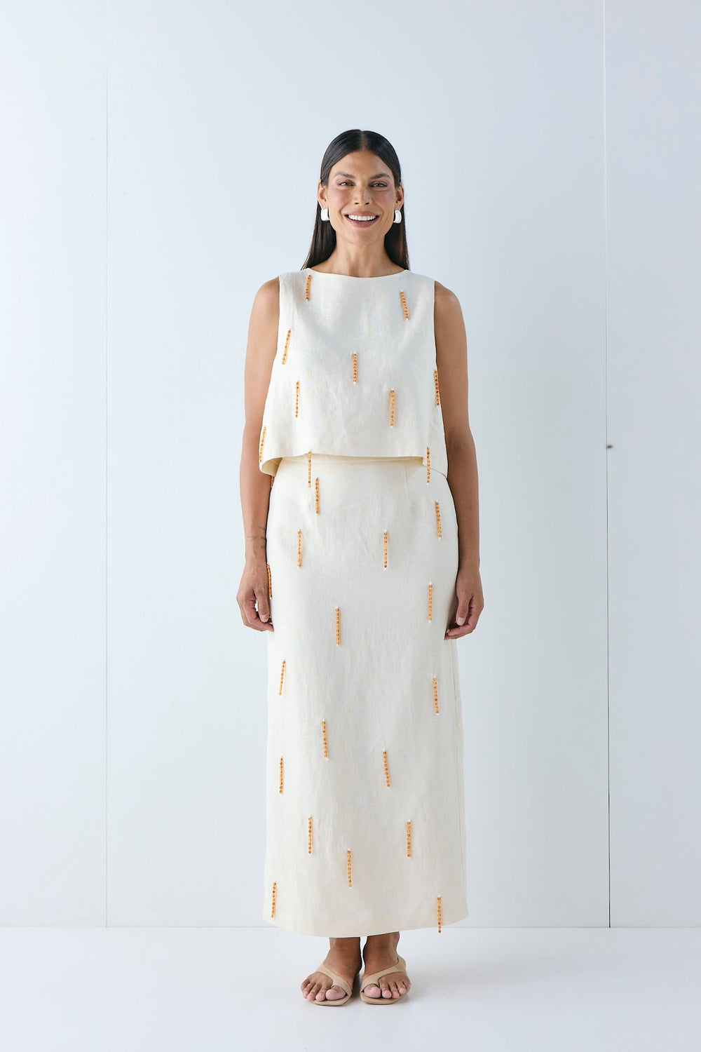 Siena Linen Top Cream