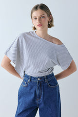 Liv Top Cobalt Stripe