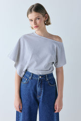 Liv Top Cobalt Stripe