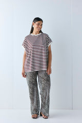 Lori Tank Wine Stripe