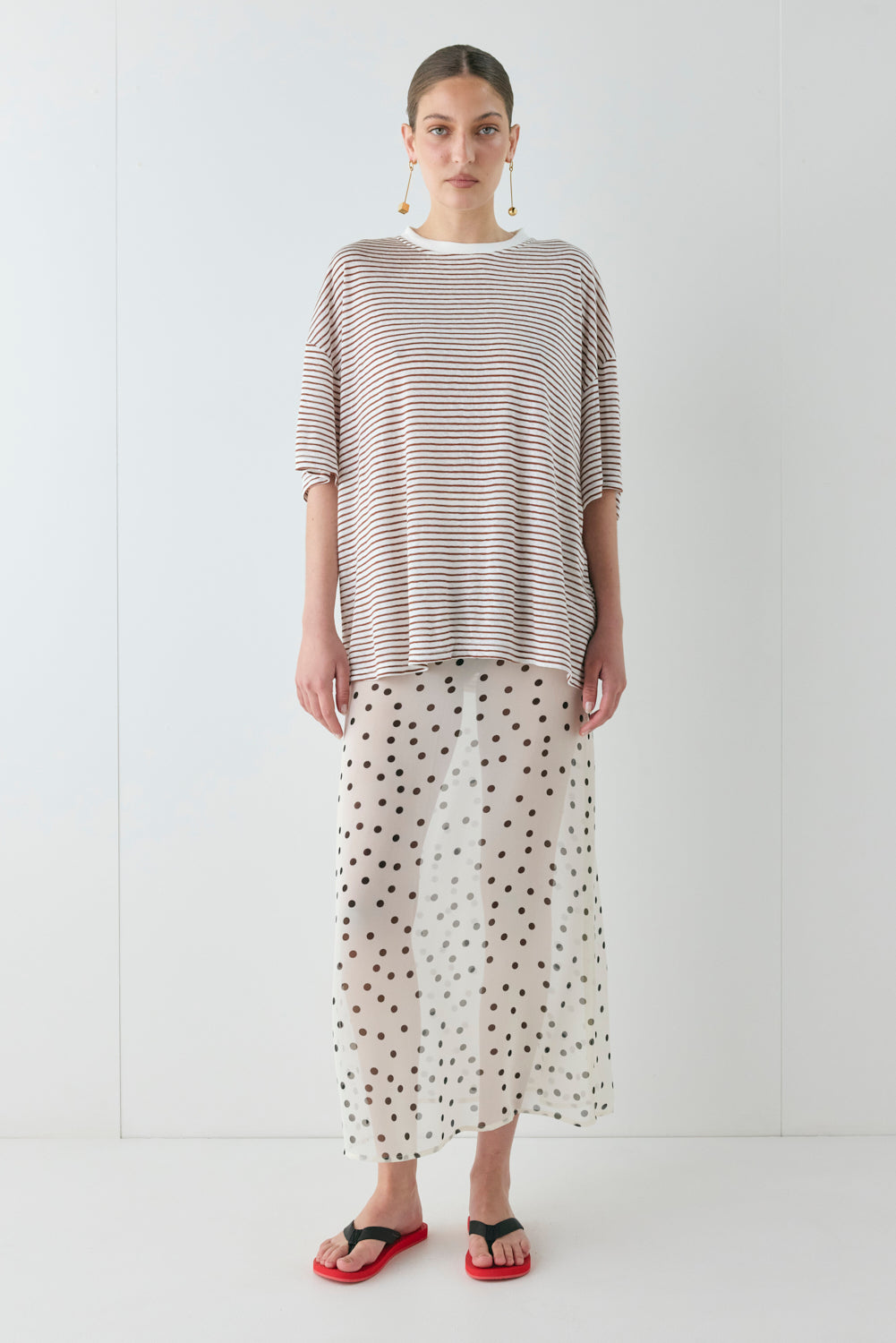 Willow Tee Brown Stripe