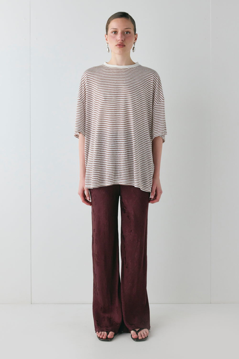 Willow Tee Brown Stripe