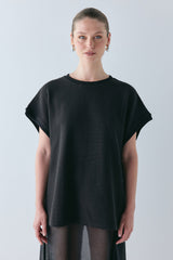 Lori Waffle Tank Black