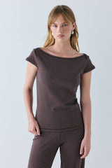 Kaia Top Brown Stripe