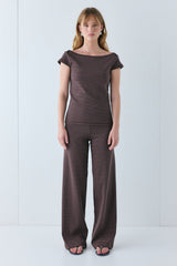 Kaia Top Brown Stripe