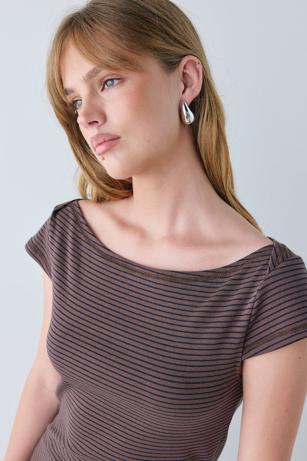 Kaia Top Brown Stripe