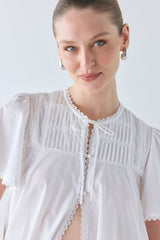 Henriette Smock Top White