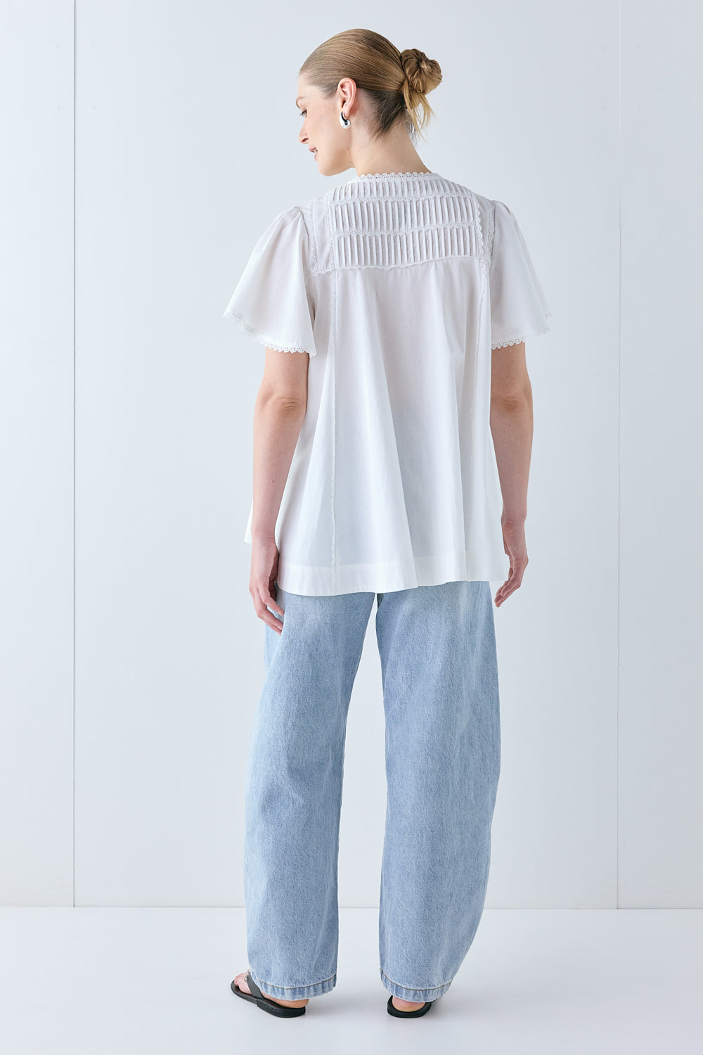 Henriette Smock Top White