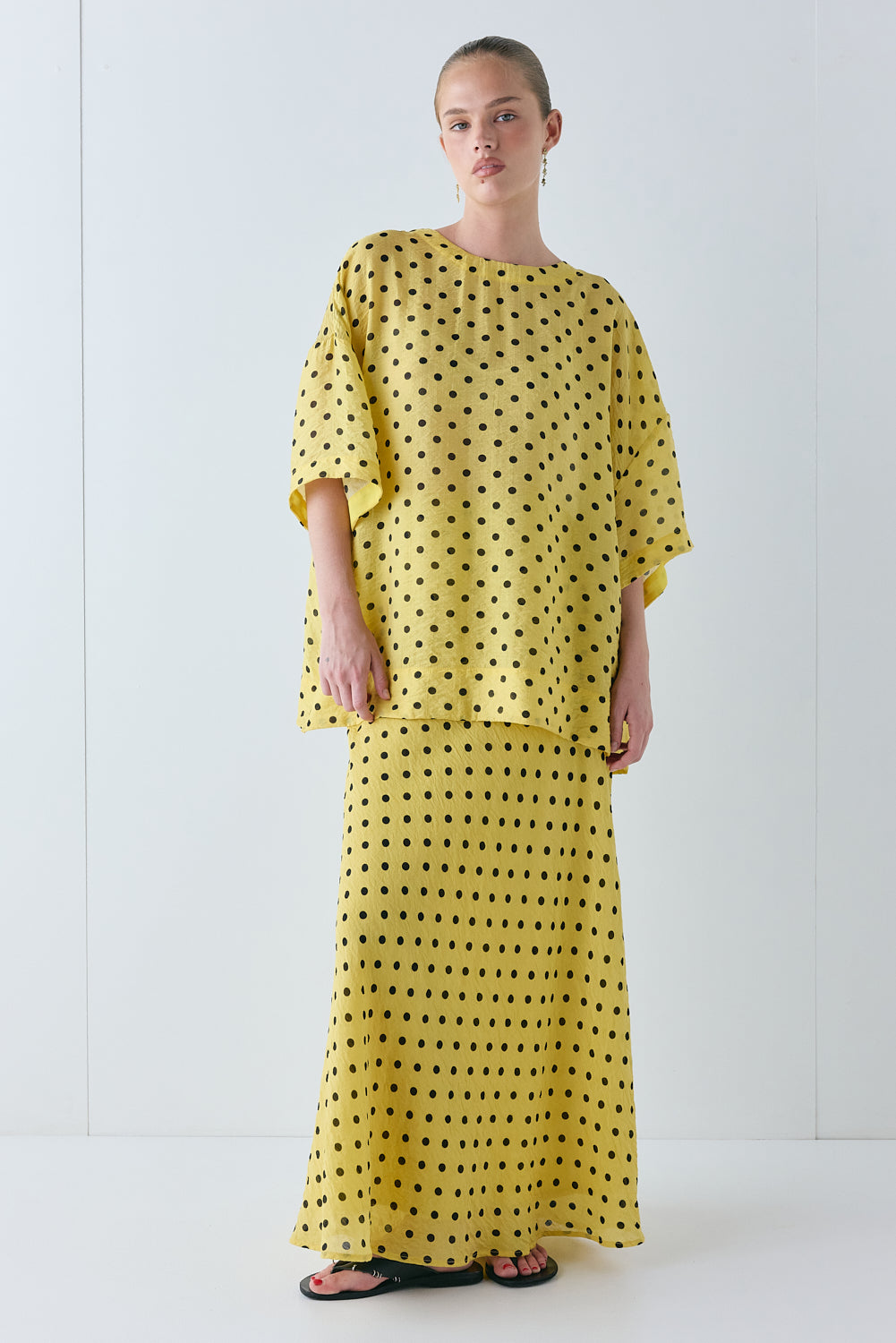 Esther Top Yellow Polka Dot