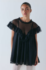 Viola Sheer Tunic Black