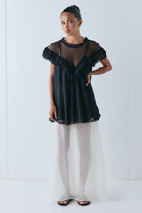 Viola Sheer Tunic Black