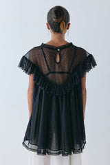 Viola Sheer Tunic Black