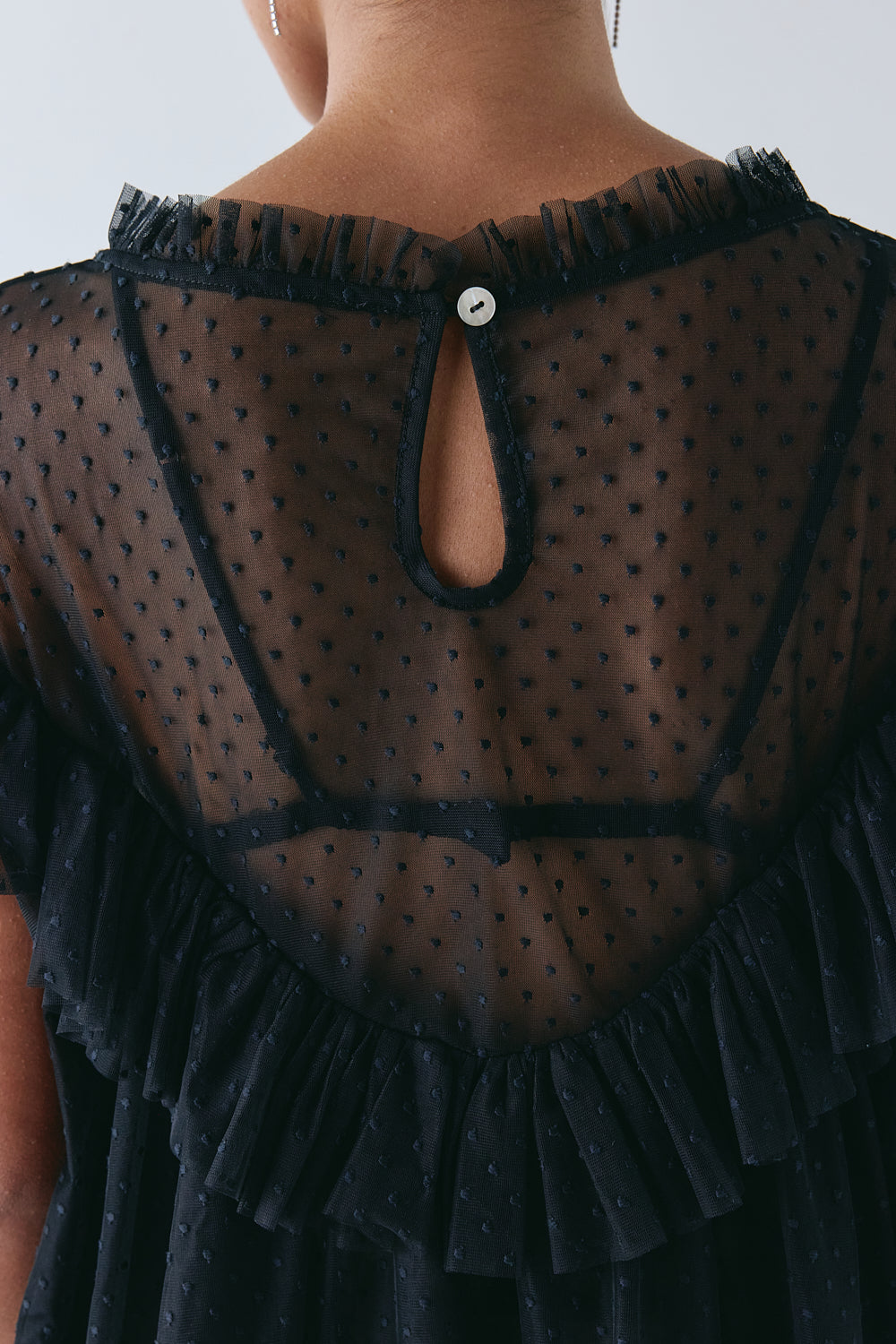 Viola Sheer Tunic Black