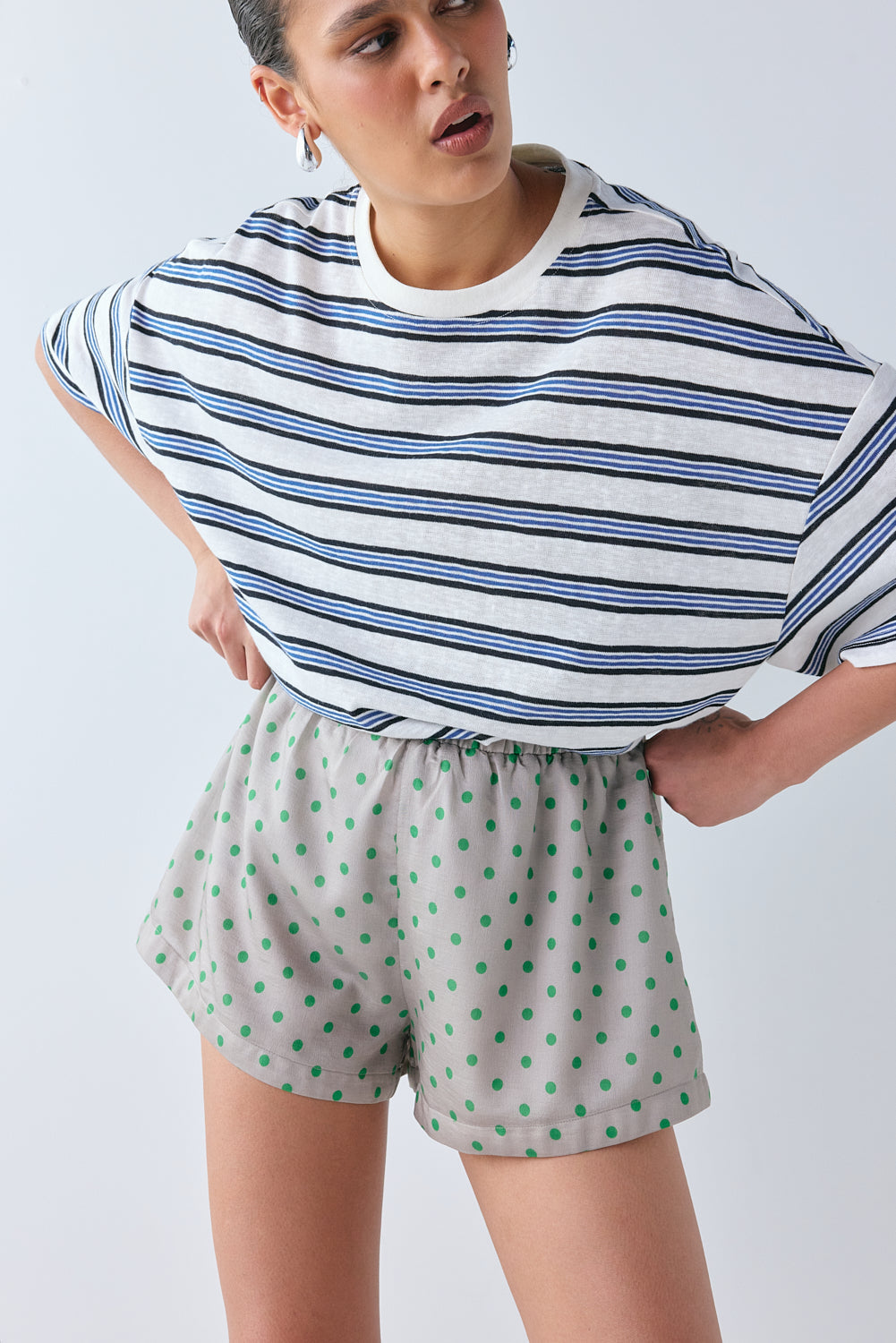 Willow Tee Blue Stripe