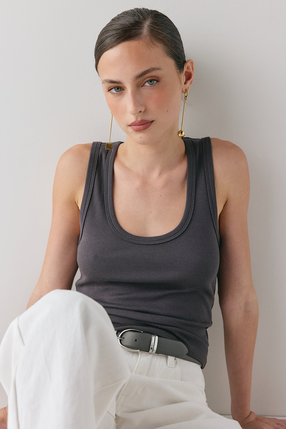 Cora Tank Charcoal
