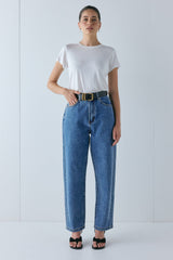 Lenah High Rise Denim Jeans Blue