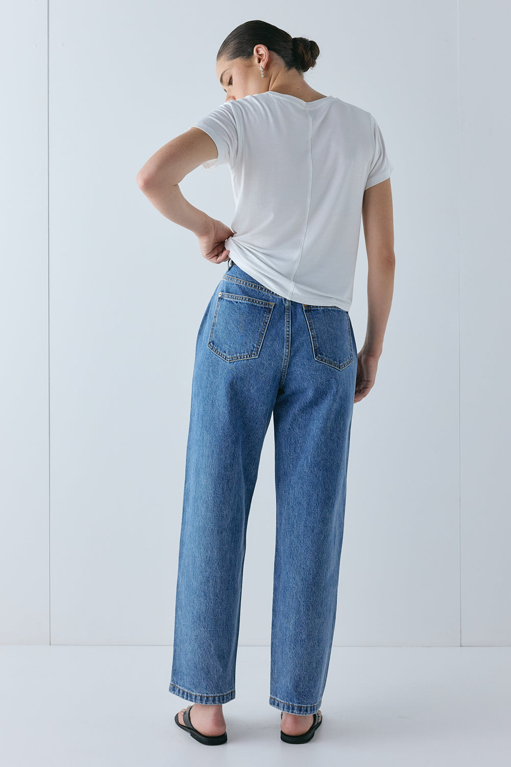 Lenah High Rise Denim Jeans Blue