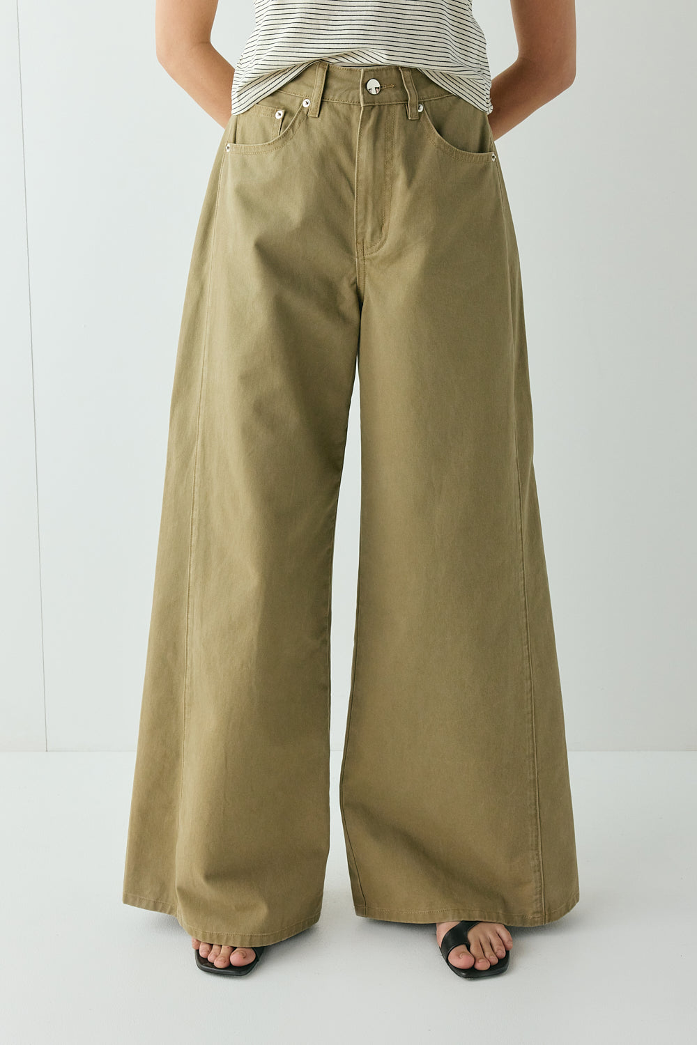 Hart High Rise Denim Jeans Khaki