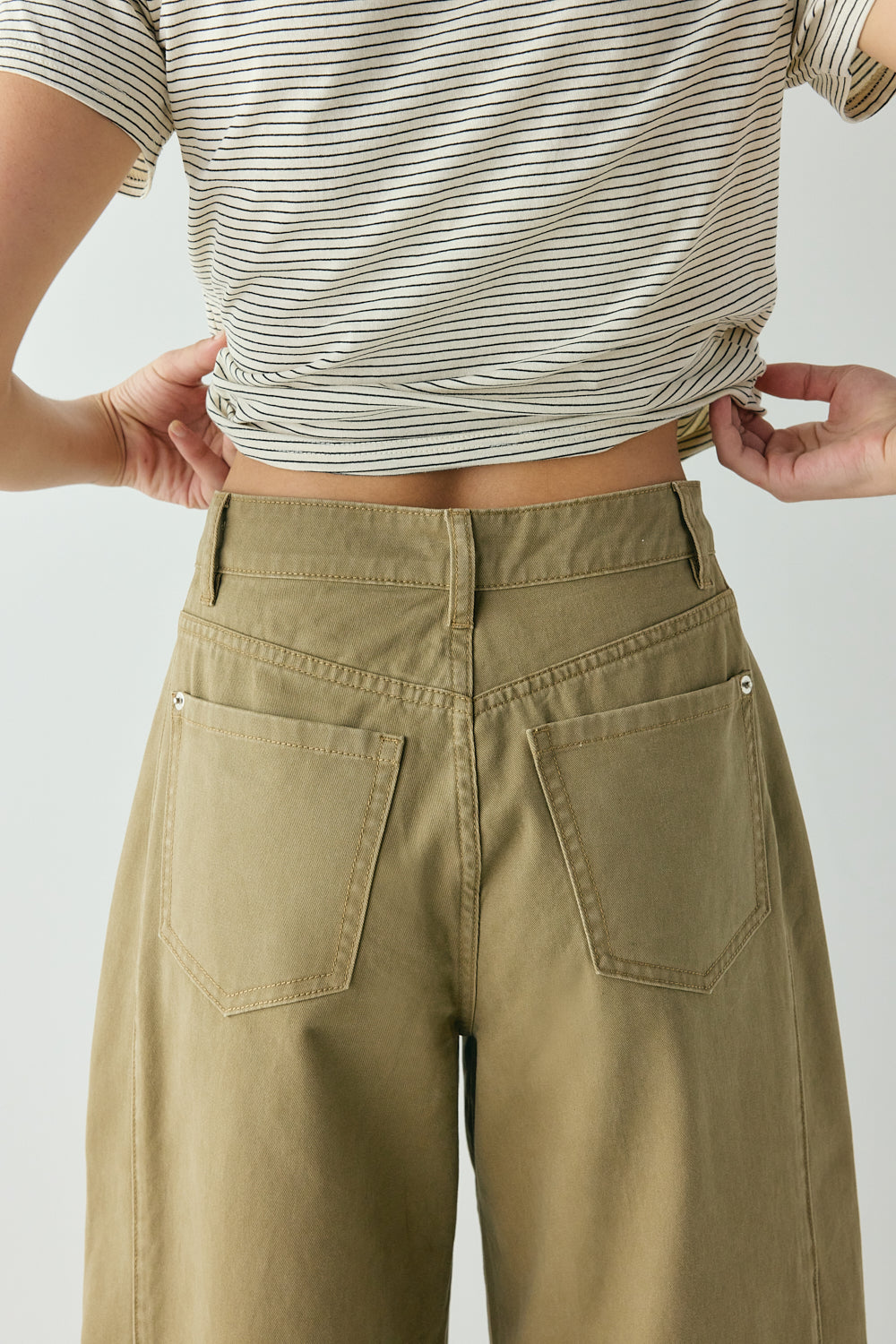 Hart High Rise Denim Jeans Khaki