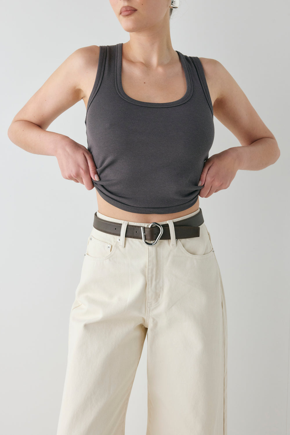 Aston High Rise Denim Jeans Cream