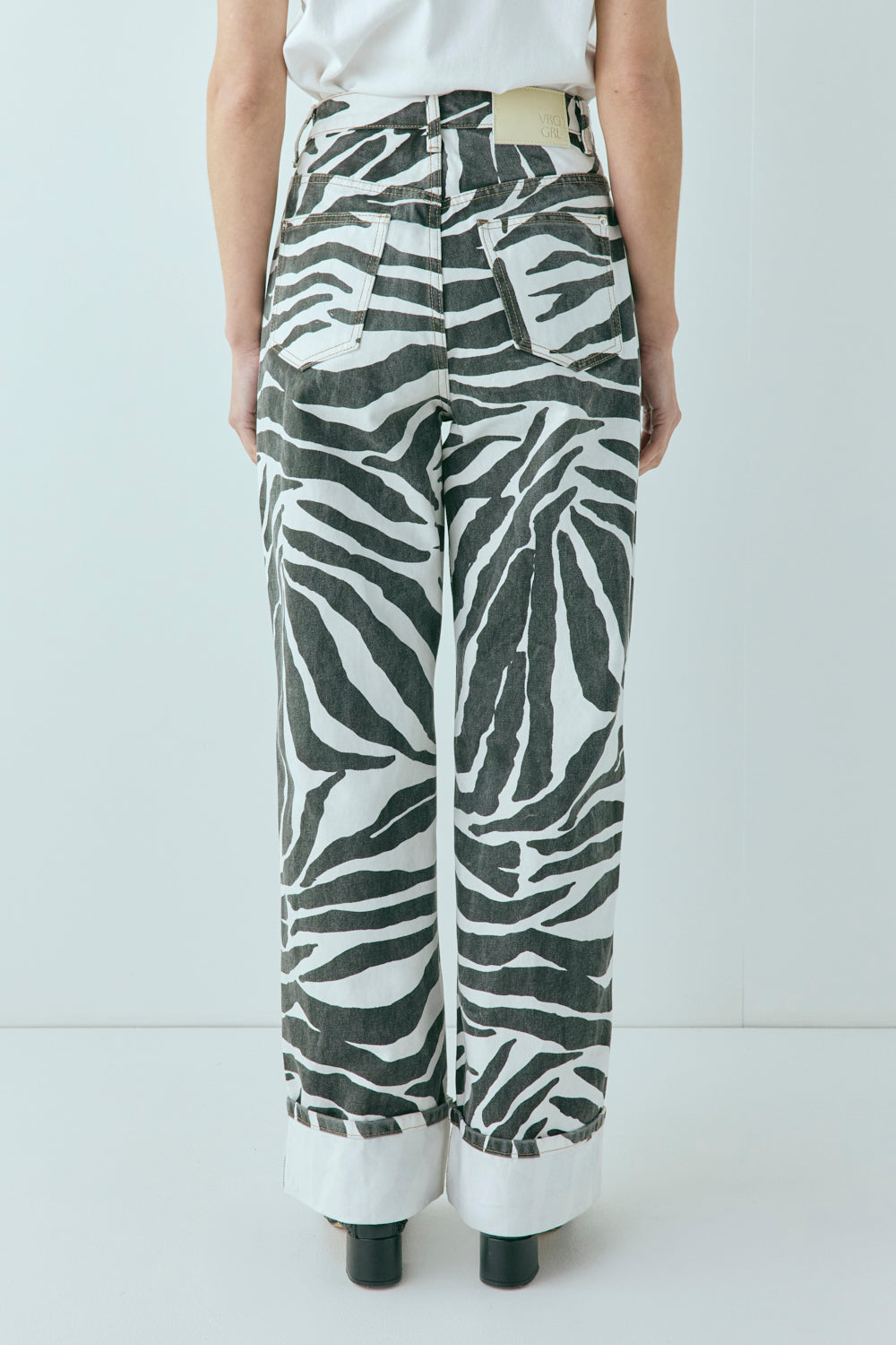 Manon Mid Rise Denim Jeans Zebra
