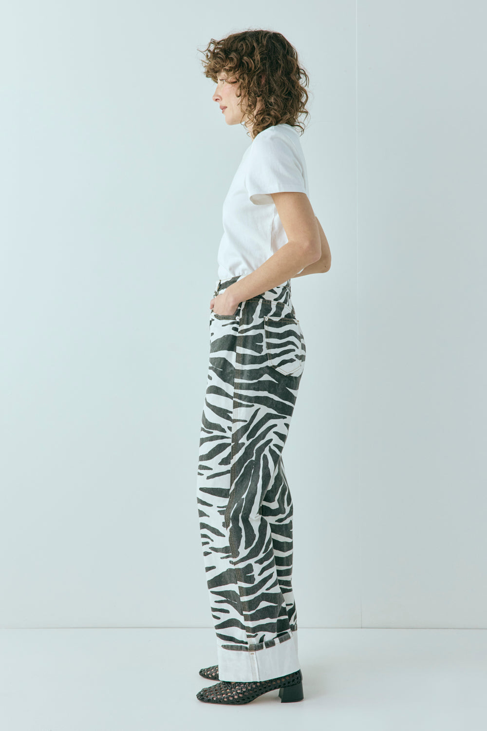 Manon Mid Rise Denim Jeans Zebra