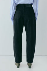 Lex Mid Rise Barrel Denim Jeans Black