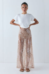 Vilma Sequin Maxi Skirt Bronze
