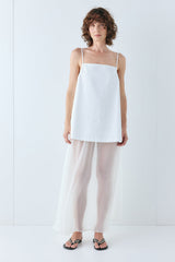 Laine Sheer Maxi Skirt Cream