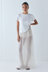 Laine Sheer Maxi Skirt Cream