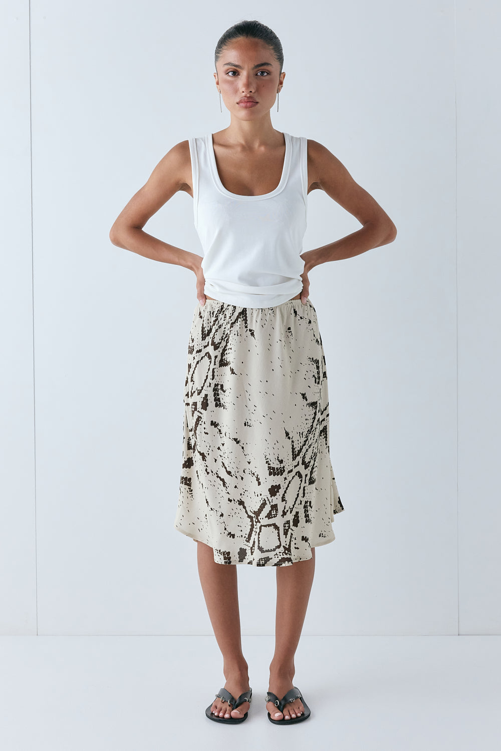 Marcia Midi Skirt Snake