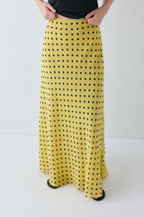 Frankie Maxi Skirt Yellow Polka Dot