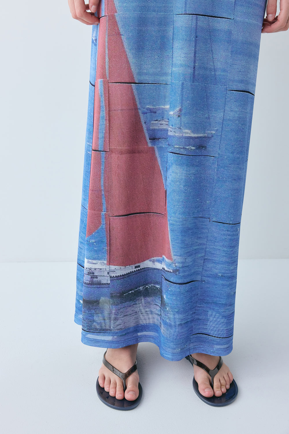Elara Mesh Maxi Skirt Sail