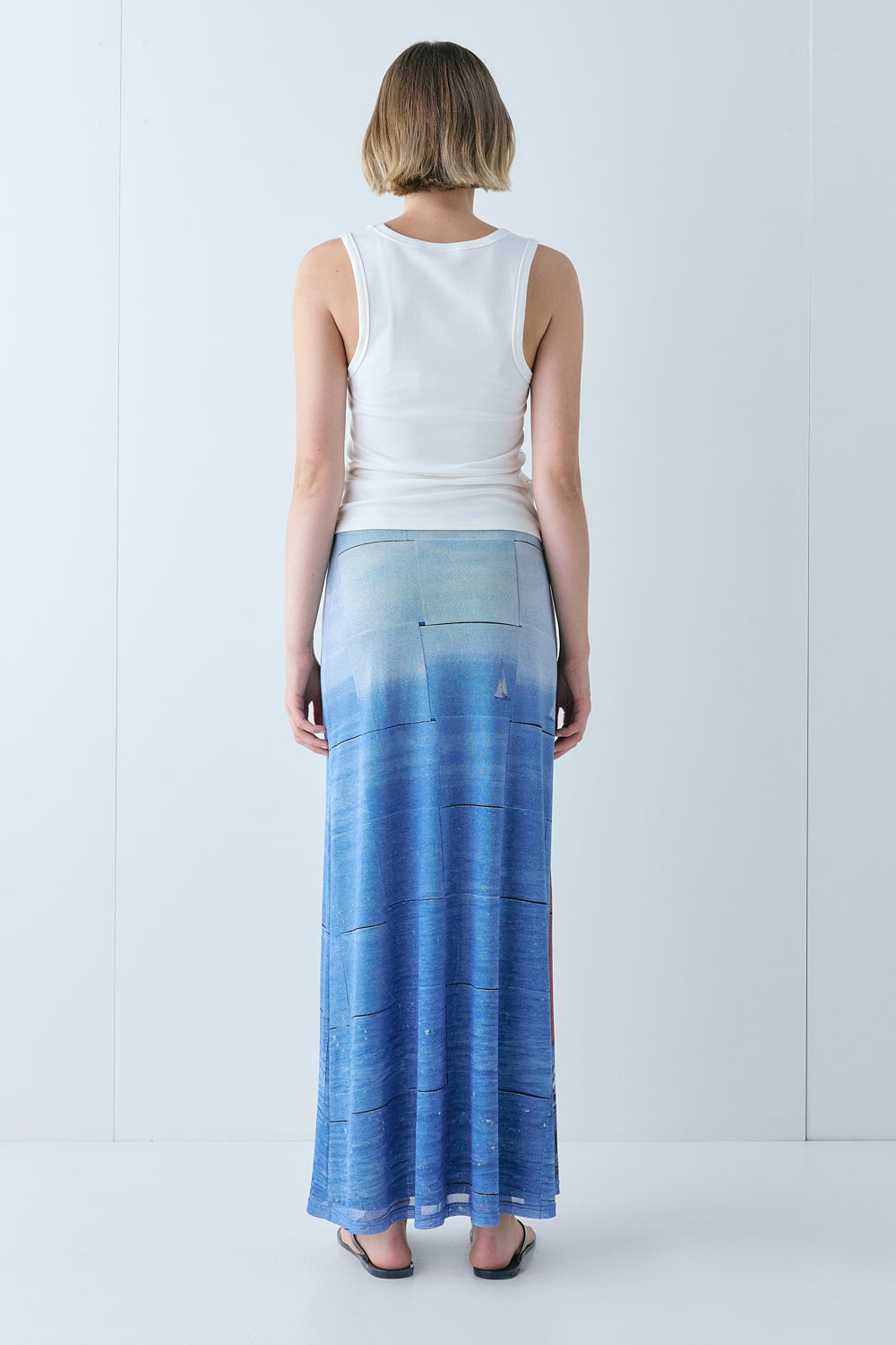 Elara Mesh Maxi Skirt Sail