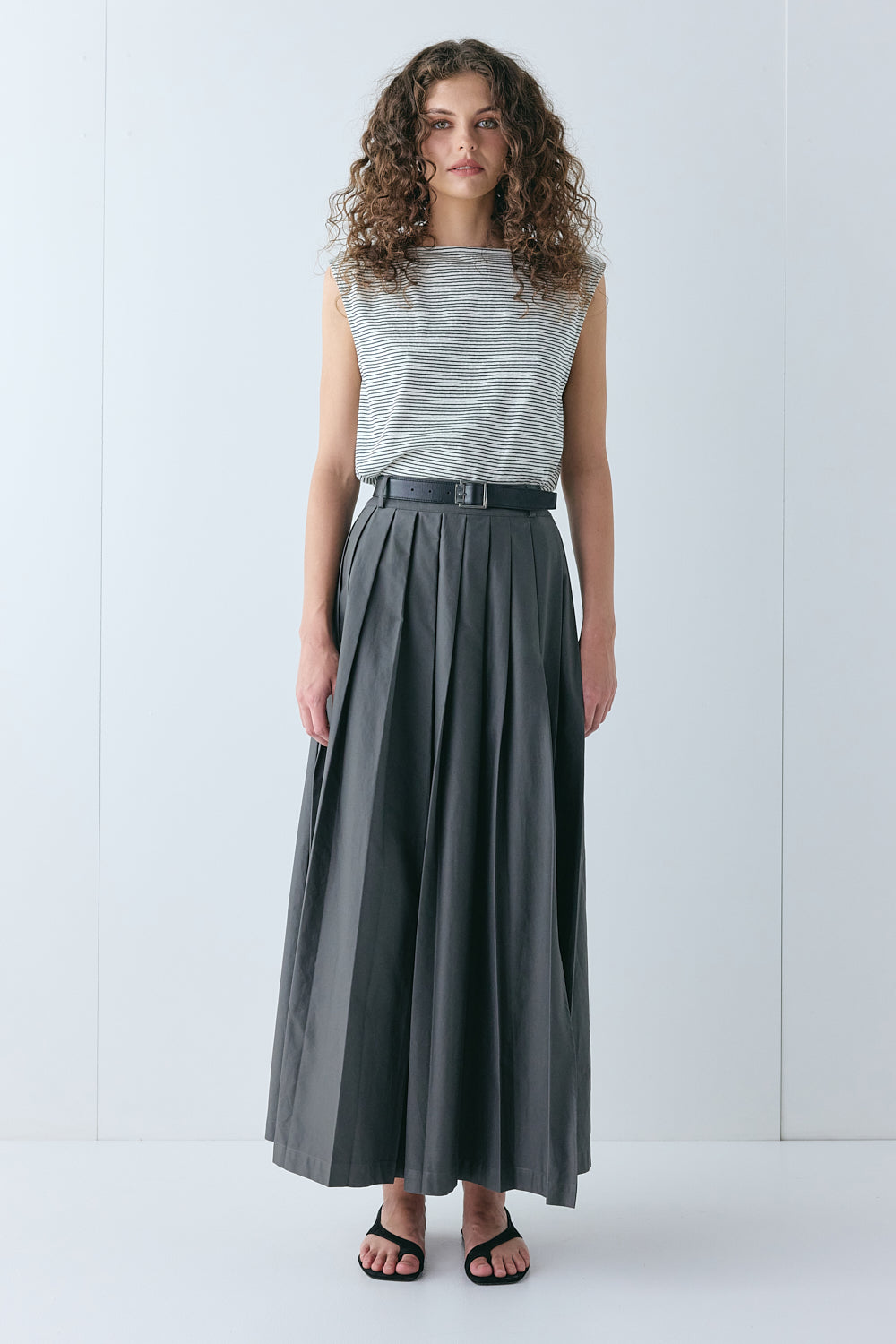 Delphi Maxi Skirt Charcoal