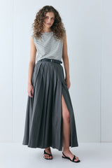 Delphi Maxi Skirt Charcoal