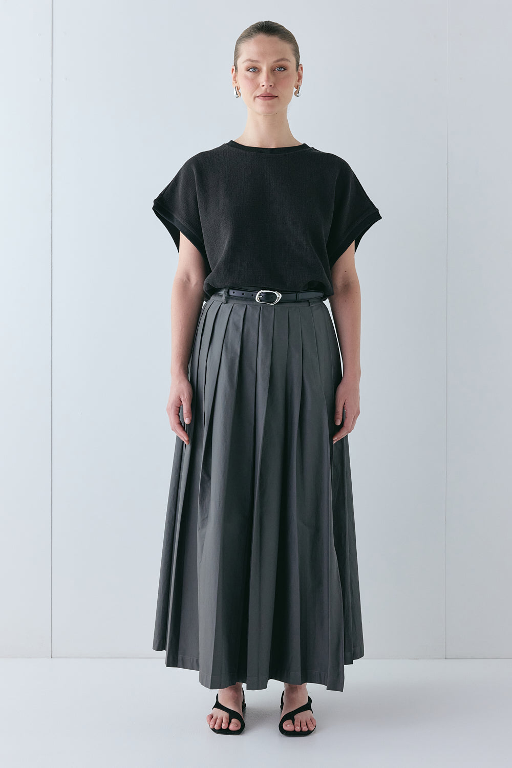 Delphi Maxi Skirt Charcoal