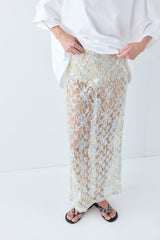 Devyn Sequin Midi Skirt Lace