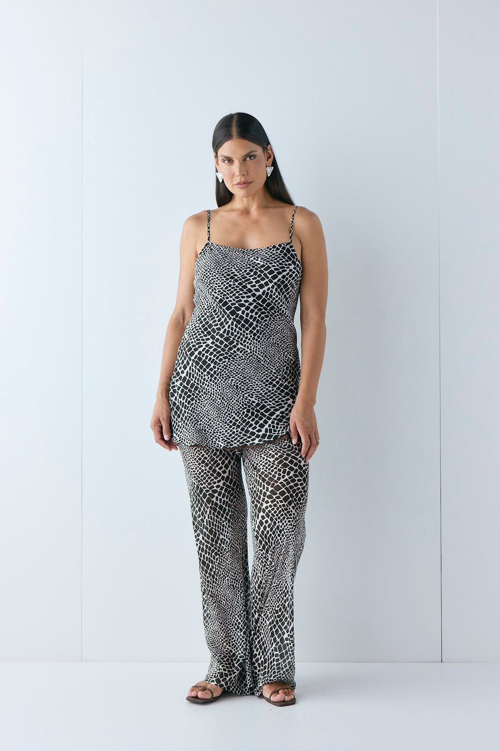 Remi Sheer Pants Croc