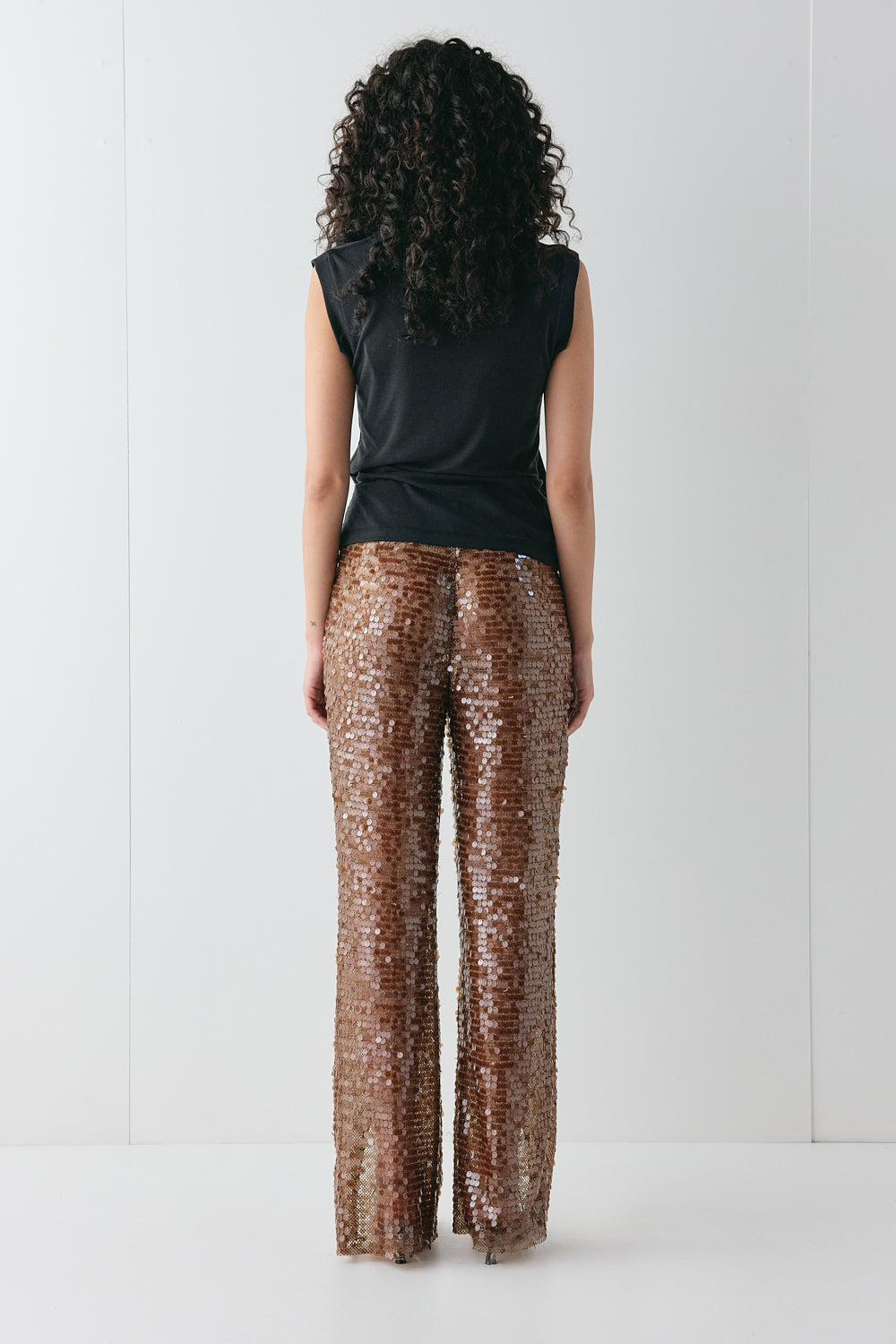 Eden Sequin Pants Brown