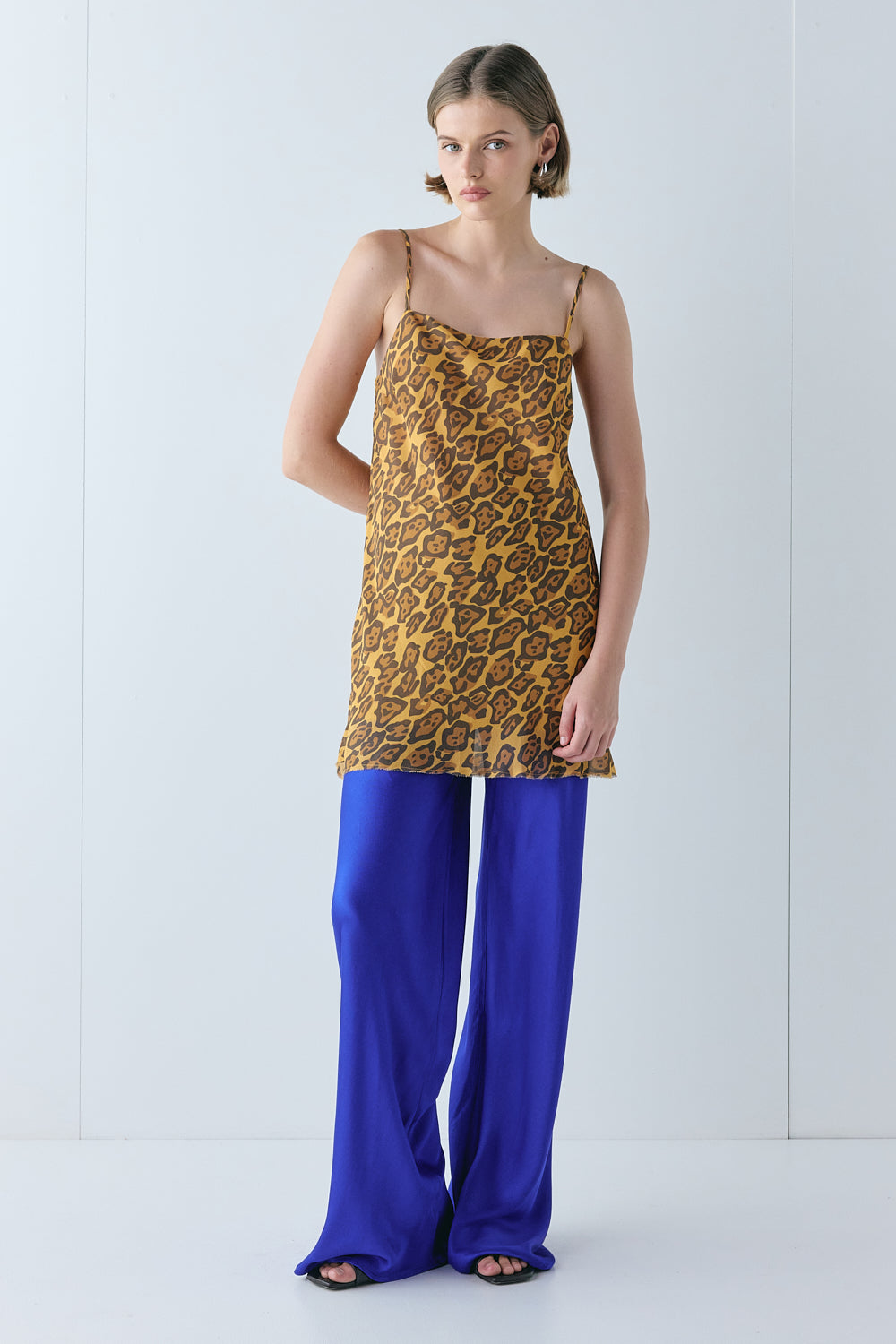 Remi Satin Pants Cobalt